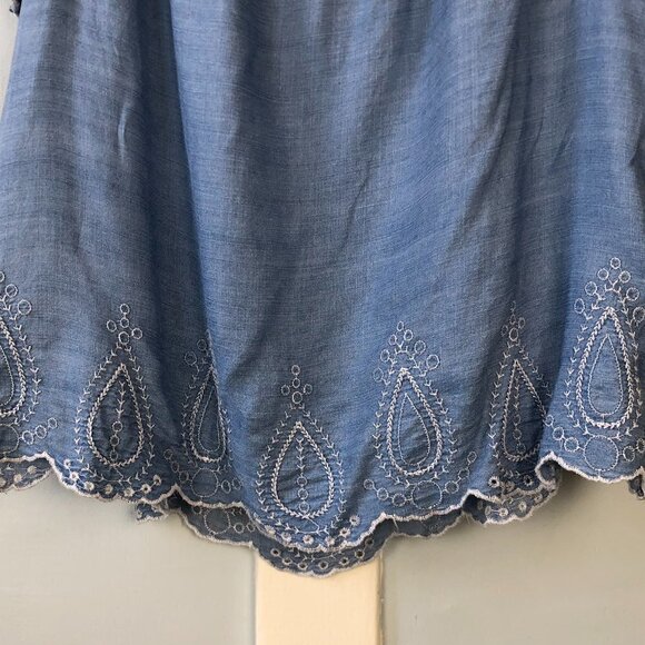 Forever 21 Chambray Peasant Blouse - Picture 7 of 10